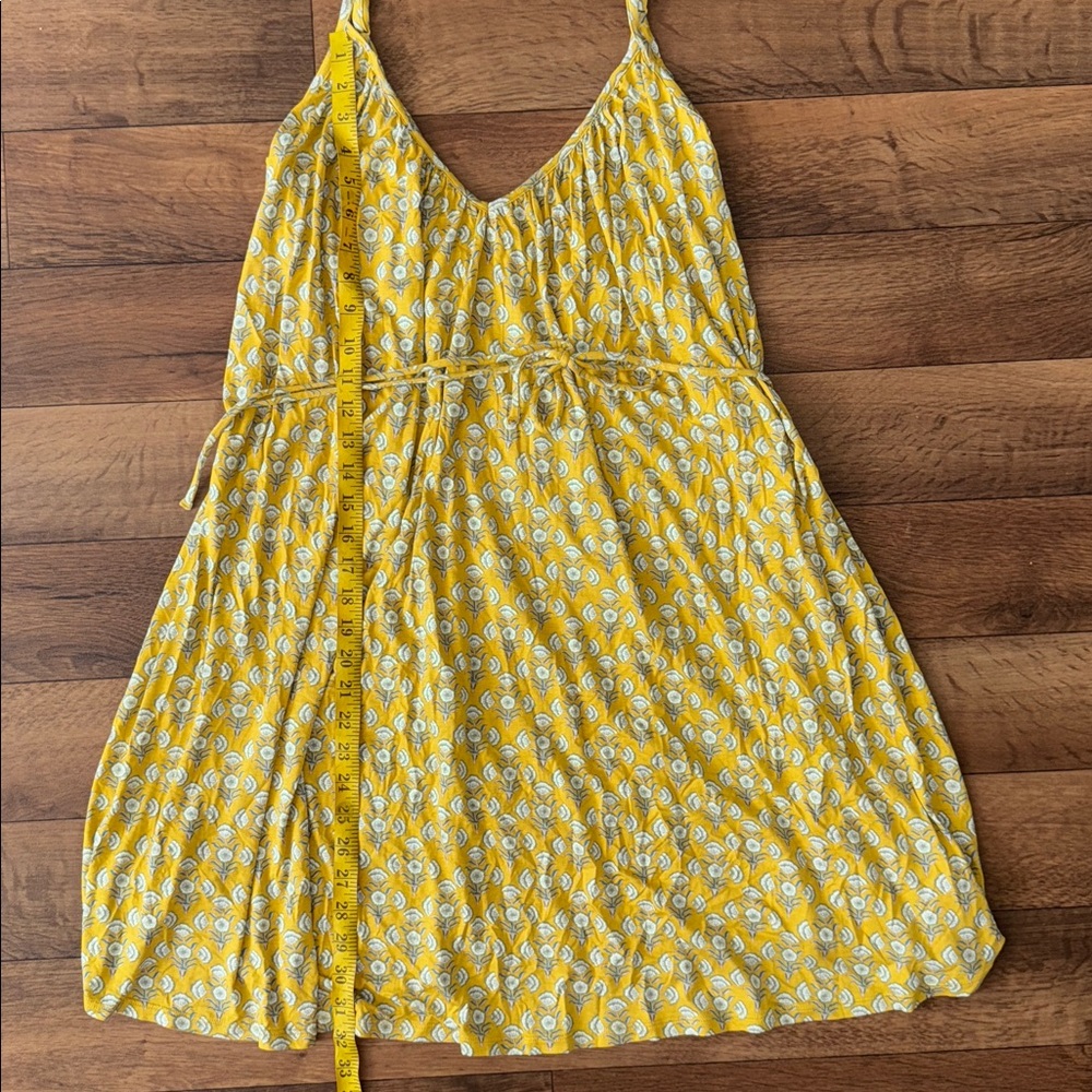 Boden Size US 12R Strappy Jersey Dress In Poppy Geo Dainty Floral Print Mini Lux - Picture 7 of 11